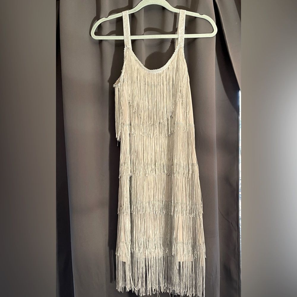 Roaring 20’s Silver Tassel Dress Size Small